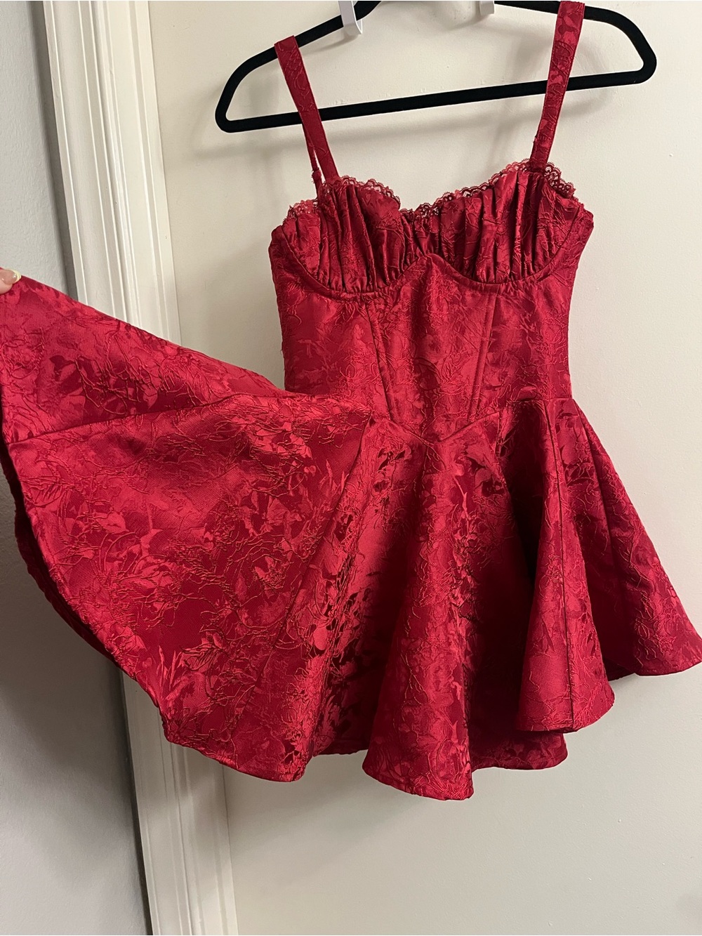 Babyboo Emelie Playsuit Mini Dress in Red Size Small - Picture 4 of 10